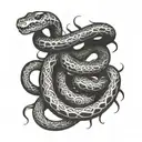 snake patronus tattoo design idea