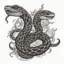 snake patronus tattoo design idea