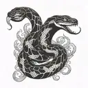 snake patronus tattoo design idea