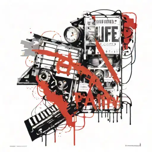 life, book and pain calendar tattoo design idea