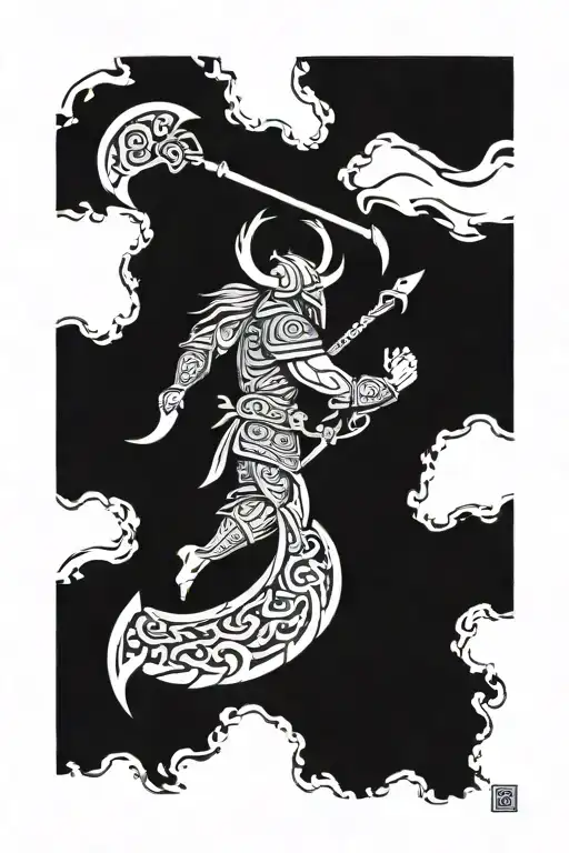 Norse tyr Norse god tattoo design idea