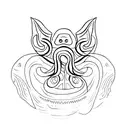 lua, mar, borboleta tattoo design idea