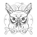lua, mar, borboleta tattoo design idea