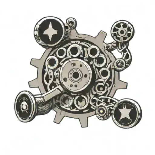 A movie reel made of board game pieces with a behavioral health nurse silhouette tattoo design idea