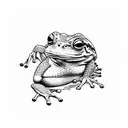 ninja frog tattoo design idea