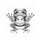 ninja frog tattoo design idea