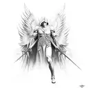 archangel  tattoo design idea