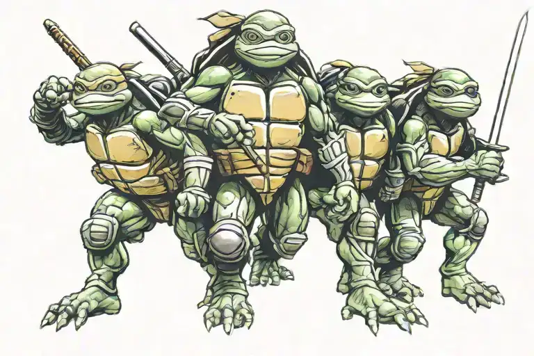 Teenage Mutant ninja turtles tattoo design idea