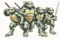 Teenage Mutant ninja turtles tattoo design idea