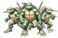 Teenage Mutant ninja turtles tattoo design idea