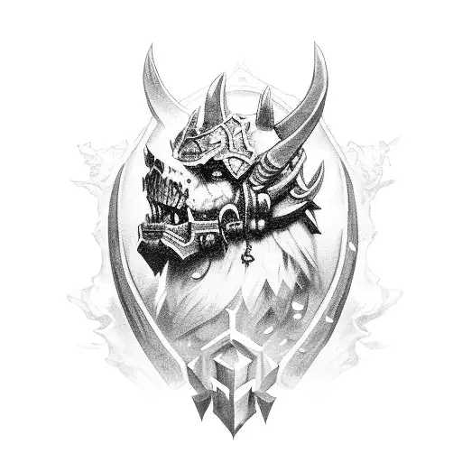 World of warcraft Litch King tattoo design idea
