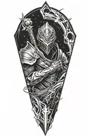 Galaxy Slayer ZED league of legends character surrounded tattoo design idea