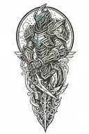 Galaxy Slayer ZED tattoo design idea