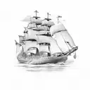 ship tattoo design idea
