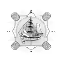 ship tattoo design idea