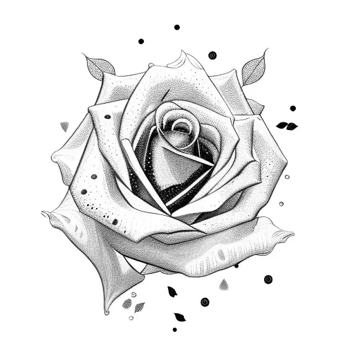 Video game controller morphing into a rose with pixelated petals tattoo design idea