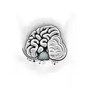 overthinking psilocybin brain optimism tattoo design idea