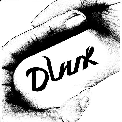 old school picture trumbone text dudk tattoo design idea