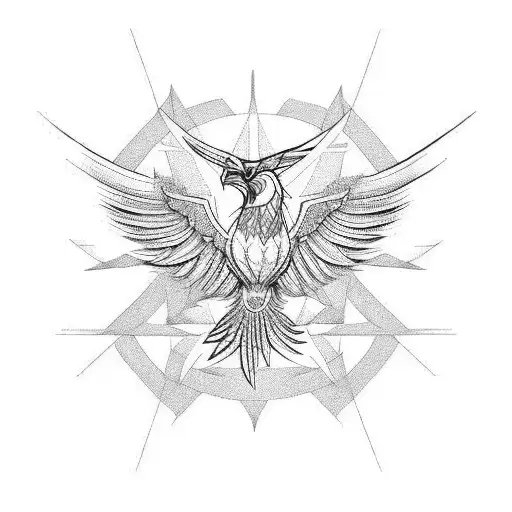 BlackBellTattoo - Geometric Phoenix Tattoo von Lyn Schäfer Tätowierungen |  Facebook