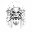 San Judas  tattoo design idea