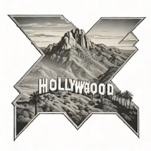 Hollywood Sign tattoo design idea