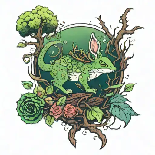 moss tattoo design idea