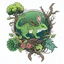 moss tattoo design idea