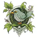 moss tattoo design idea