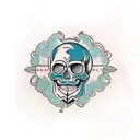 Skull, ukraine, viking tattoo design idea