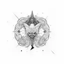 A person in paradox tattoo design idea