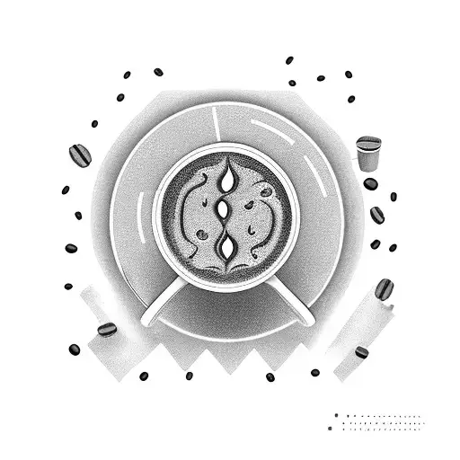 spilled coffee, Life provides the cup, YOU choose how to fill it,  tattoo design idea