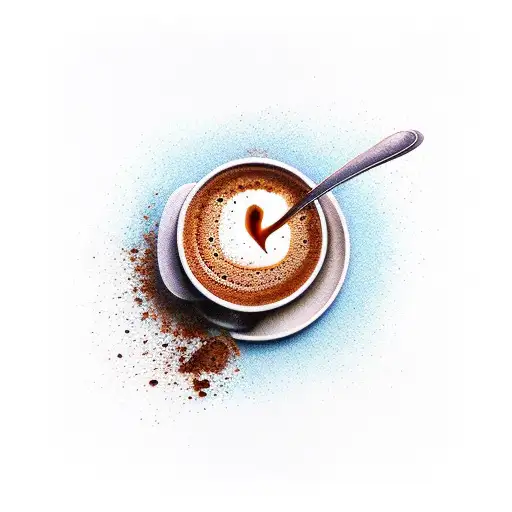 spilled coffee, Life provides the cup, YOU choose how to fill it,  tattoo design idea