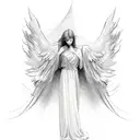 angel falling tattoo design idea