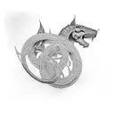 horseshoe  tattoo design idea