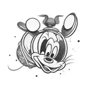 horseshoe with Mickey Mouse ears tattoo design idea