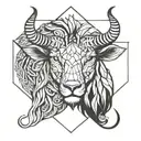 Leo and Capricorn tattoo design idea