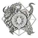 Leo and Capricorn tattoo design idea