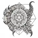 Leo and Capricorn tattoo design idea