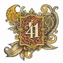 number 41, Bible tattoo design idea