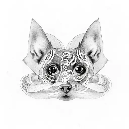 A tattoo of a snake wrapped around a dog and a cat, representing the client's love for both animals tattoo design idea