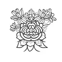 margaridas e flores tattoo design idea