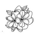 margaridas e flores tattoo design idea
