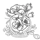 margaridas e flores tattoo design idea