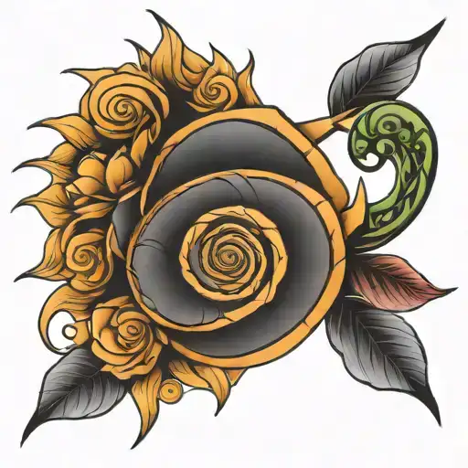 fibonacci spiral tattoo design idea