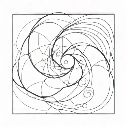fibonacci spiral tattoo design idea