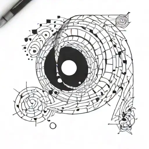 fibonacci spiral galaxy tattoo design idea