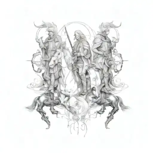four horsemen of the apocalypse  tattoo design idea