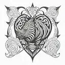 rhino heart   tattoo design idea