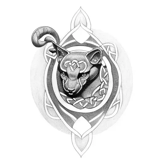 Celtic sibling birth date tattoo design idea