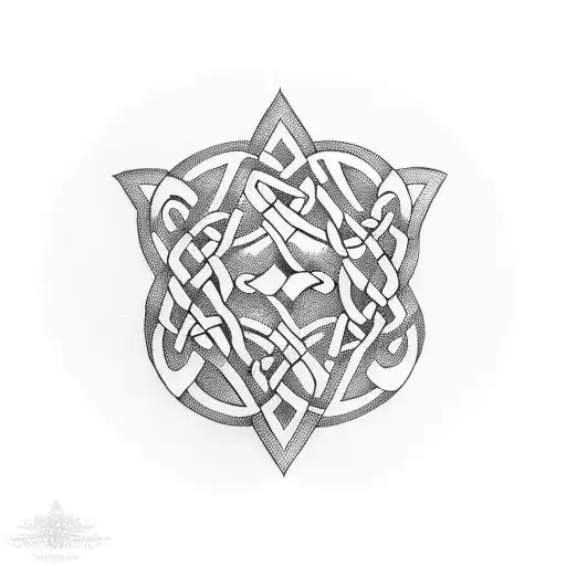 Celtic, sibling, birth date, three  tattoo design idea